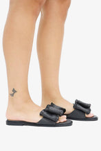 Load image into Gallery viewer, RESORT STAY - Raffia Bow Sandals, Beach Slide, Summer Flat