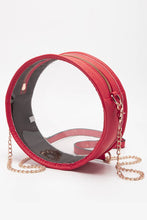 Load image into Gallery viewer, Solid Color Trim Clear Round Crossbody Bag