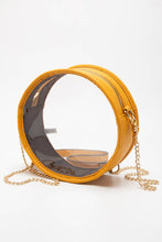 Load image into Gallery viewer, Solid Color Trim Clear Round Crossbody Bag