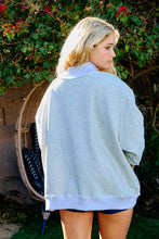 Load image into Gallery viewer, IT2594 'PILATES & YOGA' Print Reversible Mockneck Sweatshirt