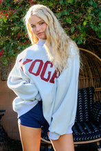 Load image into Gallery viewer, IT2594 'PILATES & YOGA' Print Reversible Mockneck Sweatshirt