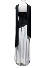 Load image into Gallery viewer, Effortless asymmetrical strapless evening dress w scarf