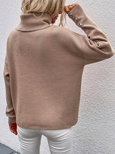 Load image into Gallery viewer, Casual Loose Solid Color High-Neck Long Sleeves Knitwear