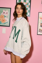 Load image into Gallery viewer, IT2594-GYM 'GYM & BED' Print Reversible Mockneck Sweatshirt