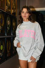 Load image into Gallery viewer, IT2594 'PILATES & YOGA' Print Reversible Mockneck Sweatshirt