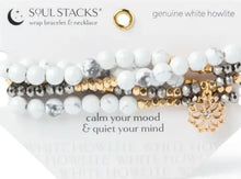 Load image into Gallery viewer, SOUL STACKS WHITE HOWLITE WRAP BRACELET