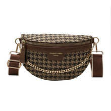 Load image into Gallery viewer, LEOPARD PRINT BLACK CHAIN STRAP FANNY BELT BAG_CWAB0923