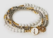 Load image into Gallery viewer, SOUL STACKS WHITE HOWLITE WRAP BRACELET