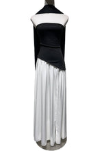 Load image into Gallery viewer, Effortless asymmetrical strapless evening dress w scarf