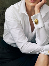 Load image into Gallery viewer, Long Sleeves Loose Buttoned Solid Color Lapel Blouses&Shirts Tops