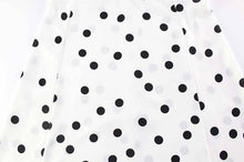 Load image into Gallery viewer, Tube White Polka Dot Mini Dress With Flowy Scarf