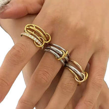 Load image into Gallery viewer, Stainless Steel Stackable Plain Band Rings Linked | 40R134