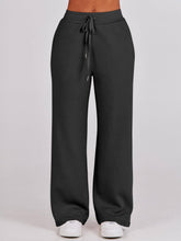 Load image into Gallery viewer, Solid half zip Long sleeve sweatshirt wide leg Relaxed set