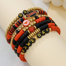 Load image into Gallery viewer, FOOTBALL HANDMADE SOFT CLAY LETTER BRACELET SET_CWMM3534