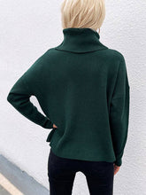 Load image into Gallery viewer, Casual Loose Solid Color High-Neck Long Sleeves Knitwear