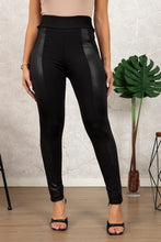Load image into Gallery viewer, Leather Patchwork High Waist Leggings