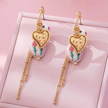 Load image into Gallery viewer, Chinoiserie Floral Charm Hoop Earrings | 80E61660