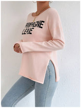 Load image into Gallery viewer, Champagne Please Slit Sweater