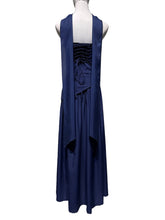 Load image into Gallery viewer, Effortless asymmetrical strapless evening dress w scarf