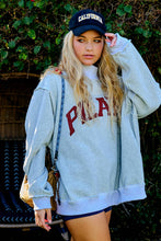 Load image into Gallery viewer, IT2594 'PILATES & YOGA' Print Reversible Mockneck Sweatshirt