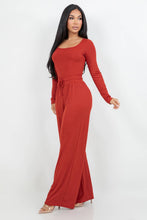 Load image into Gallery viewer, Long sleeve slinky bodysuit with matching flare pants set