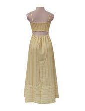 Load image into Gallery viewer, Vacation back smocked dress stripe strap maxi dress