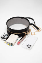 Load image into Gallery viewer, Solid Color Trim Clear Round Crossbody Bag