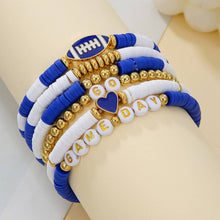 Load image into Gallery viewer, FOOTBALL HANDMADE SOFT CLAY LETTER BRACELET SET_CWMM3534