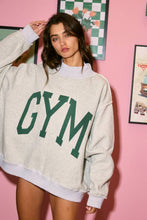 Load image into Gallery viewer, IT2594-GYM 'GYM & BED' Print Reversible Mockneck Sweatshirt