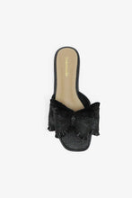 Load image into Gallery viewer, RESORT STAY - Raffia Bow Sandals, Beach Slide, Summer Flat