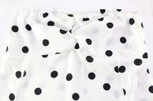 Load image into Gallery viewer, Tube White Polka Dot Mini Dress With Flowy Scarf