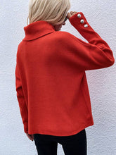 Load image into Gallery viewer, Casual Loose Solid Color High-Neck Long Sleeves Knitwear