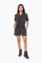 Load image into Gallery viewer, KP-12192 Mineral Wash Cotton Playsuit