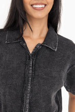 Load image into Gallery viewer, KP-12192 Mineral Wash Cotton Playsuit