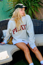 Load image into Gallery viewer, IT2594 'PILATES & YOGA' Print Reversible Mockneck Sweatshirt