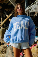 Load image into Gallery viewer, IT2594-2BEACH | Reversible Mock-neck Crop Sweatshirt