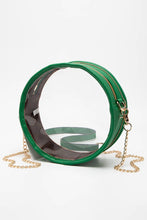 Load image into Gallery viewer, Solid Color Trim Clear Round Crossbody Bag