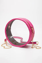 Load image into Gallery viewer, Solid Color Trim Clear Round Crossbody Bag