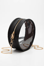 Load image into Gallery viewer, Solid Color Trim Clear Round Crossbody Bag