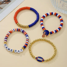 Load image into Gallery viewer, FOOTBALL HANDMADE SOFT CLAY LETTER BRACELET SET_CWMM3534