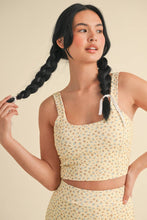 Load image into Gallery viewer, Ditsy Print Twist Back Crop Tank

