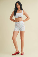 Load image into Gallery viewer, Cherry Print Ruched Bra Top
