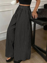 Load image into Gallery viewer, Casual Pocketed Striped Wide-Leg Pants
