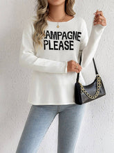 Load image into Gallery viewer, Champagne Please Slit Sweater
