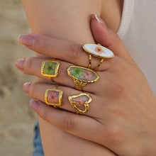 Load image into Gallery viewer, IMMORTAL FLOWER STAINLESS STEEL RINGS FOR WOMEN_CWAJE0610
