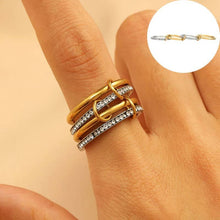 Load image into Gallery viewer, Stainless Steel Stackable Plain Band Rings Linked | 40R134
