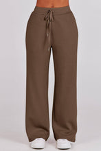 Load image into Gallery viewer, Solid half zip Long sleeve sweatshirt wide leg Relaxed set
