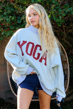 Load image into Gallery viewer, IT2594 'PILATES &amp; YOGA' Print Reversible Mockneck Sweatshirt
