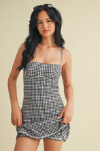 Load image into Gallery viewer, Gingham Print Sweetheart Dress
