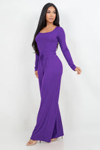 Load image into Gallery viewer, Long sleeve slinky bodysuit with matching flare pants set
